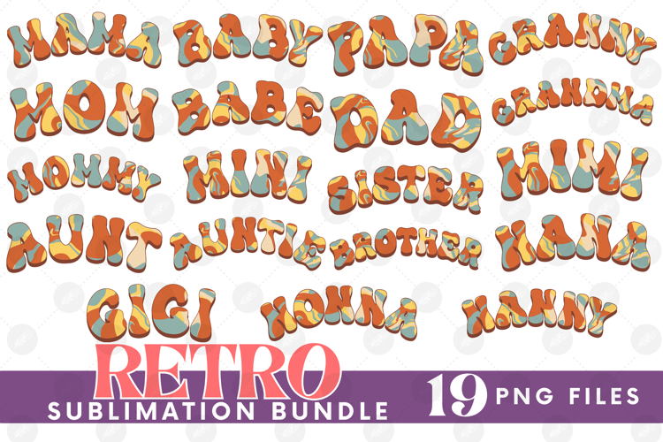 Family Mama Papa Sublimation Bundle Mothers Day Fathers