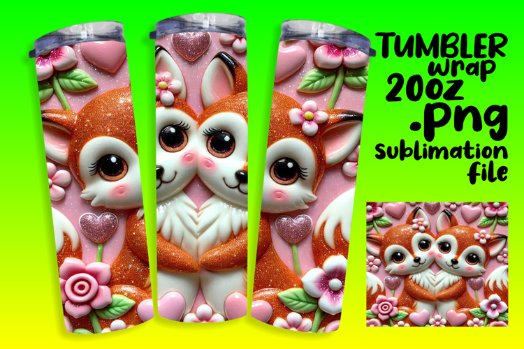 Vibrant Tumbler Design Download , Sweet Animals