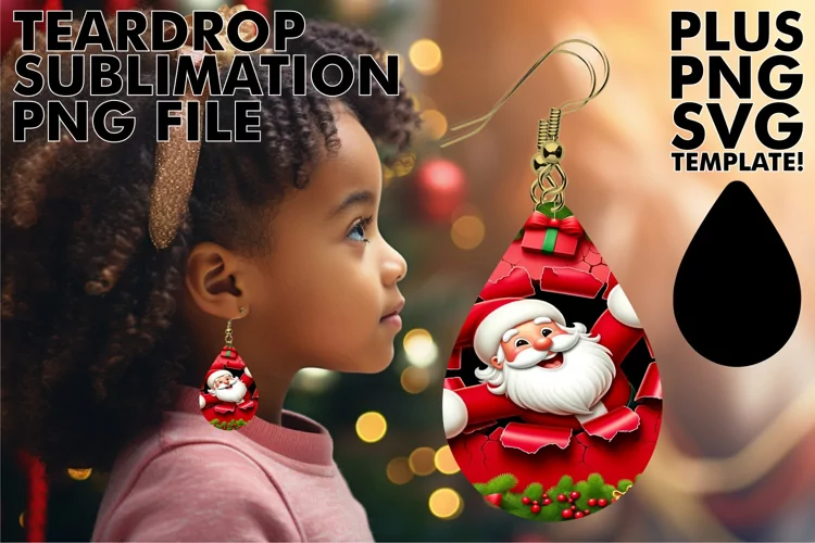 Teardrop Earring Sublimation Spectacle
