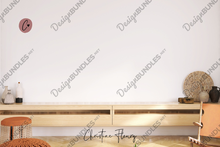 Modern Boho Interior Stock Photo