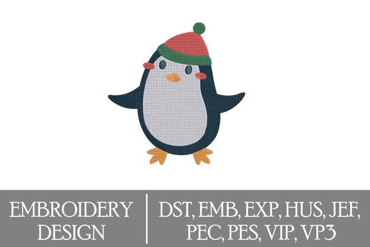 Penguin Machine Embroidery Design example image 1