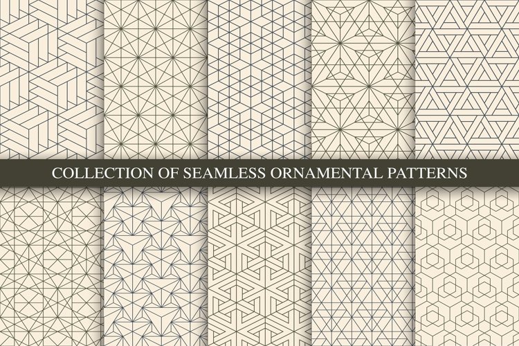 Oriental geometric ornament patterns example image 1