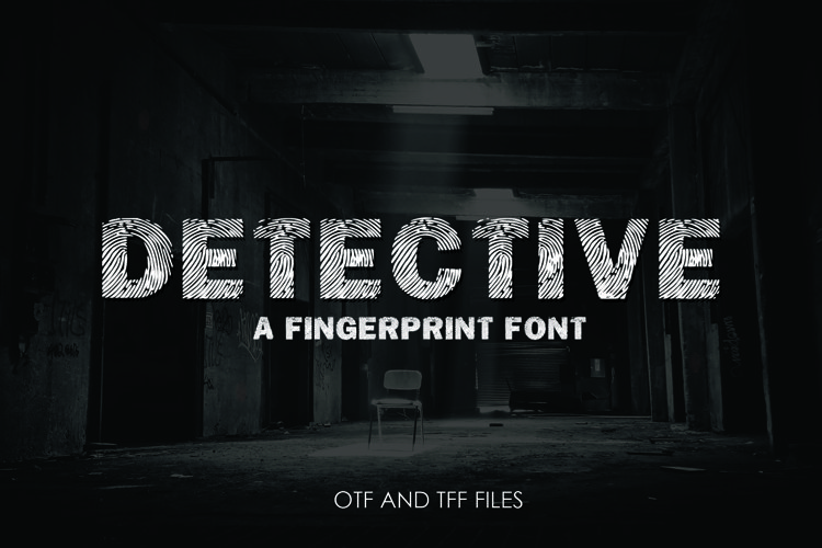 DETECTIVE, a Fingerprint Typeface example image 1