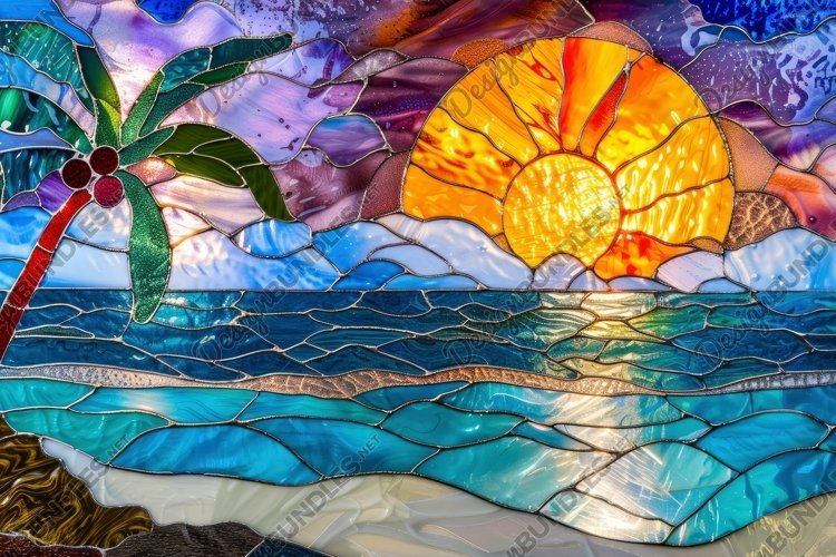 Stained Glass Texture Image 16