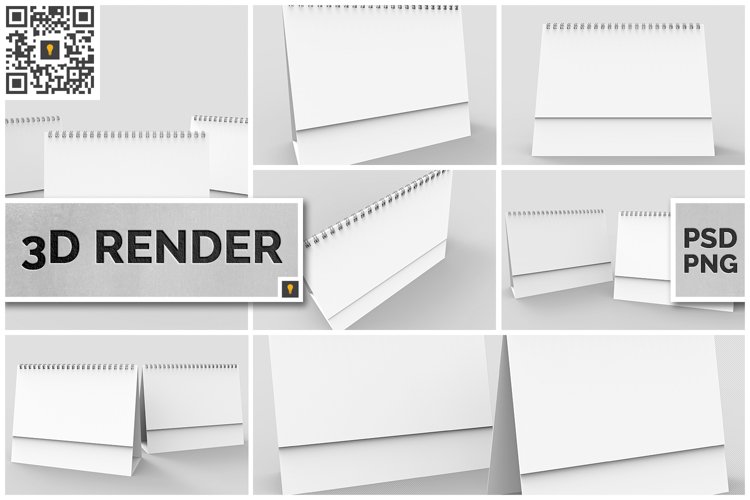 Desktop Calendar 3D Render example image 1