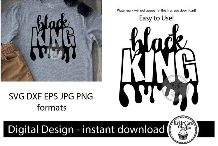 Black King Dripping Text 57 example image 1