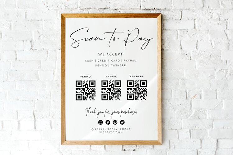 CANVA | QR Code Sign Template example image 1