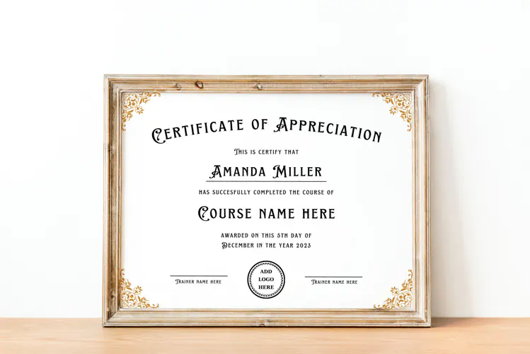 CANVA | Editable Certificate Of Completion Template