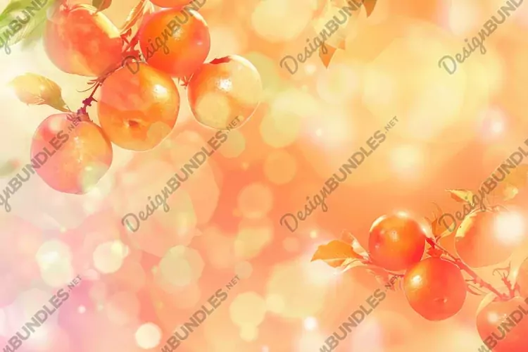 Abstract Autumnal Fruit Background Wallpaper