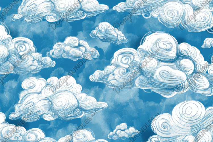 Pattern of Clouds Background Wallpaper example image 1