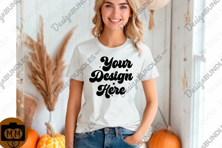 White Tshirt Mockup Image 9