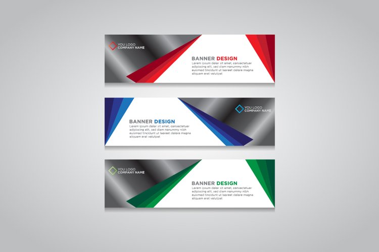 Vector abstract design web banner template