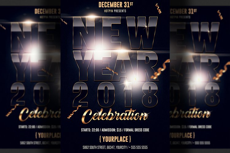 New Years Eve Flyer example image 1