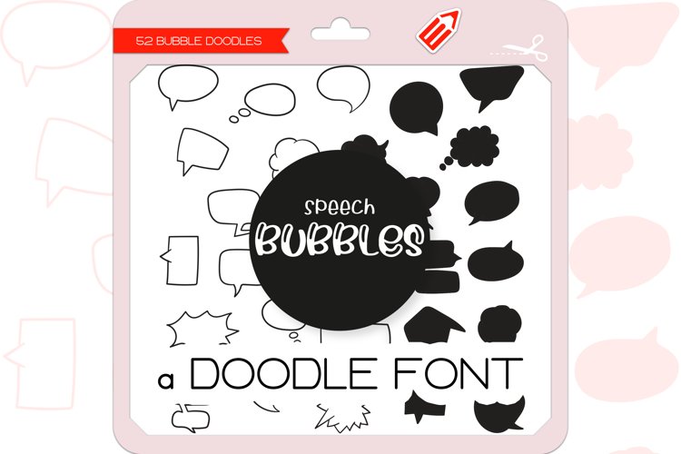 Speech Bubble Doodles - Dingbats Font example image 1
