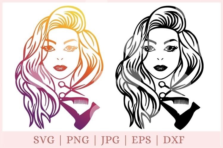 hairdresser svg, hair stylist cut file, hair hustler example image 1
