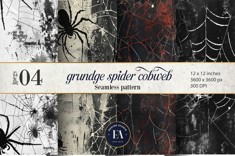 Spooky Grunge Cobweb Digital Papers |Spooky Digital Paper