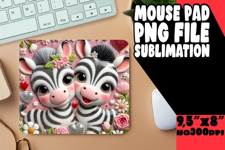 Radiant Desk Mat Sublimation, Cupid