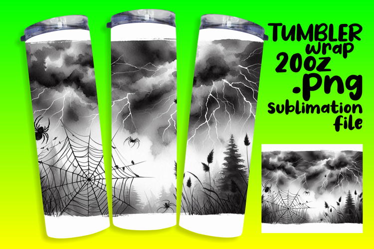 VIBRANT Sublimation Tumbler Design , Halloween