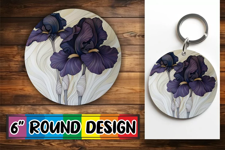 Petal Parade Sublimation Options - Keychain & Car Coaster