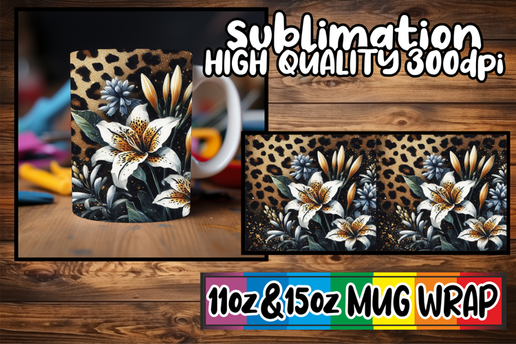 Radiant mornings 11oz 15oz sublimation wrap, Leopard Prints