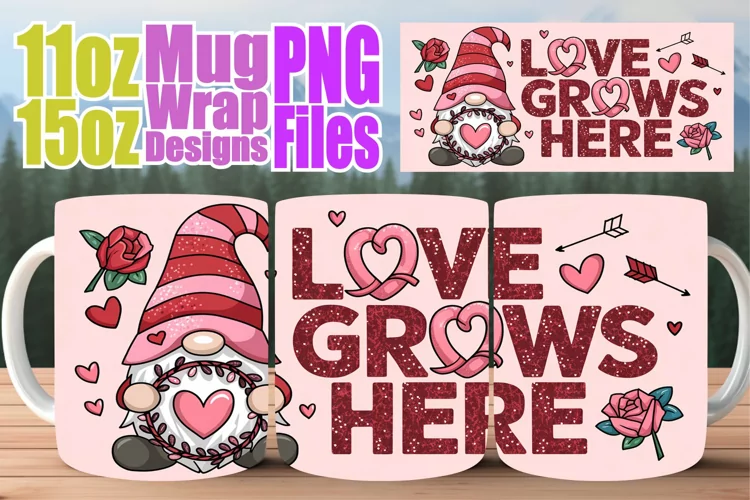 Fresh beginnings 11oz 15oz mug wrap, Valentines