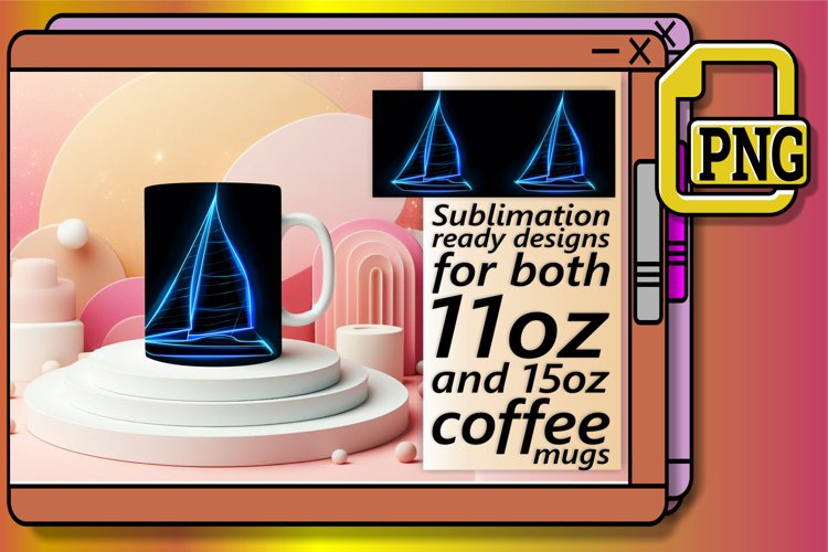 Neon Vibrance: Sublimation Designs for 15oz Mug 11oz