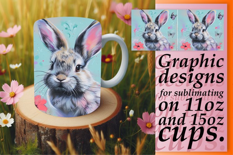 Springtime Bunny Magic: Vibrant Watercolor