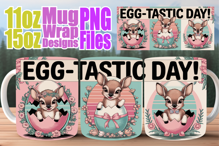 Bright beginnings sublimation mug wrap, Easter