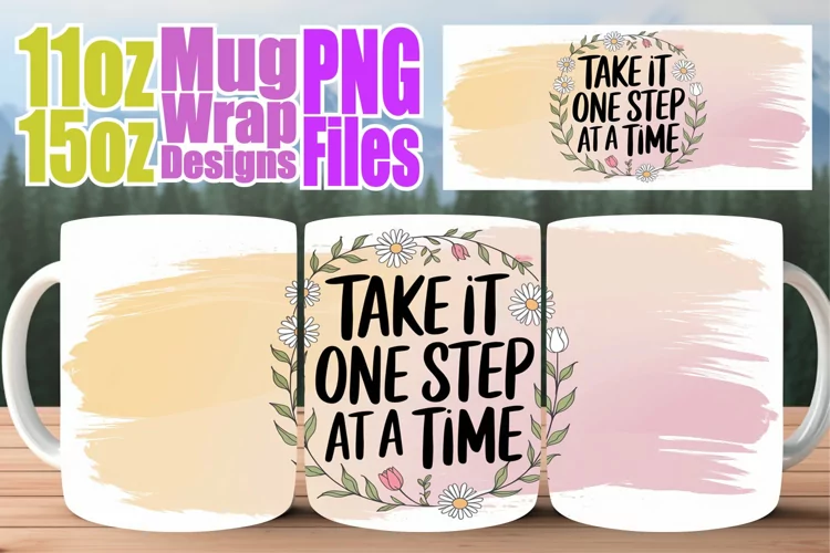 Blissful days 11oz 15oz mug wrap, Quote