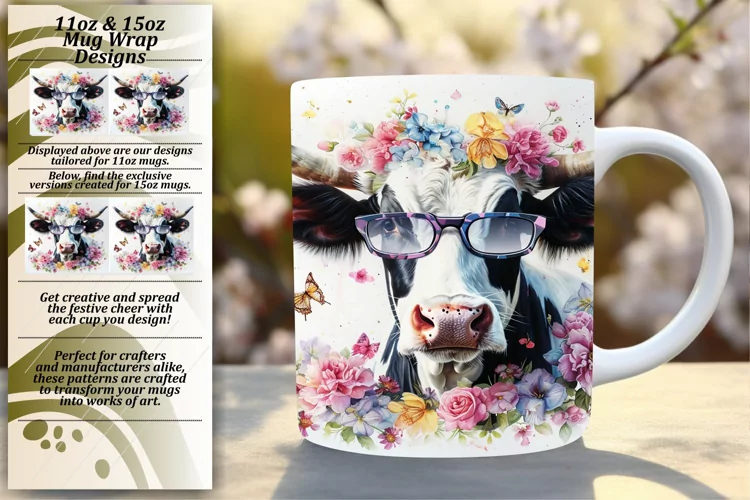 Colorful Bovine Elegance Sublimation