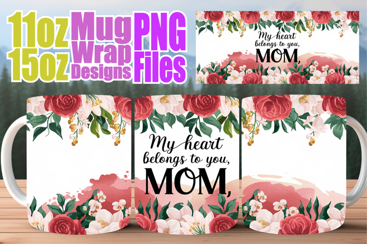 Fresh beginnings 11oz 15oz mug wrap, Mother's Day