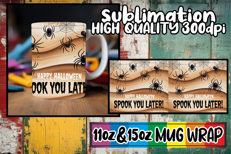 Timeless beauty 11oz 15oz sublimation wrap, Halloween