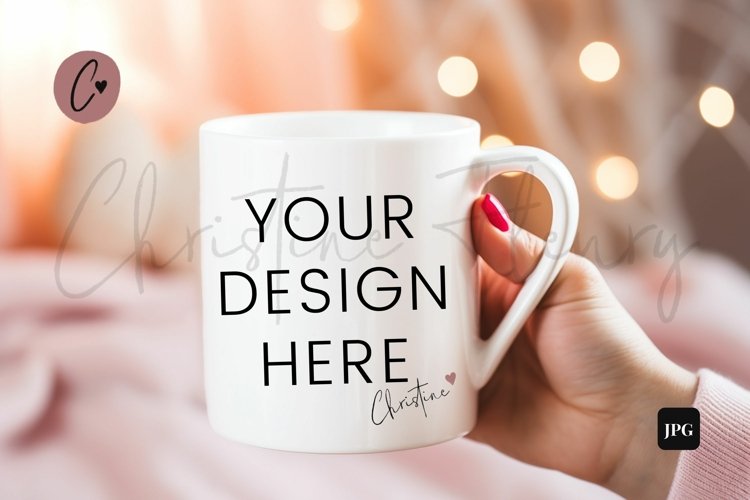 Valentines Mug Mockup In Hands | Valentines Day Mockup