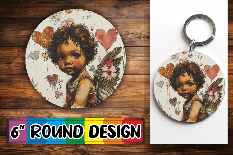 Enchanting Valentine's Joy: Keychain Sublimation (3290323)
