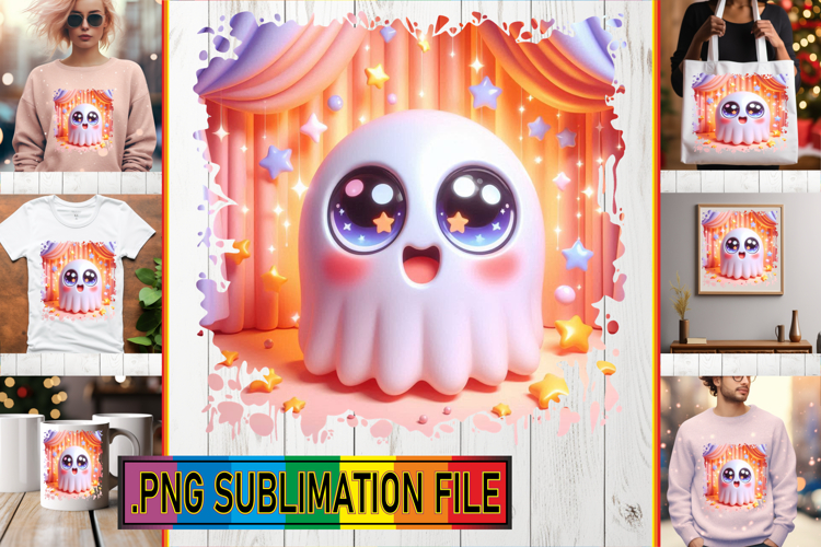 ENCHANTED TSHIRT Designs, 3D Cute Ghost