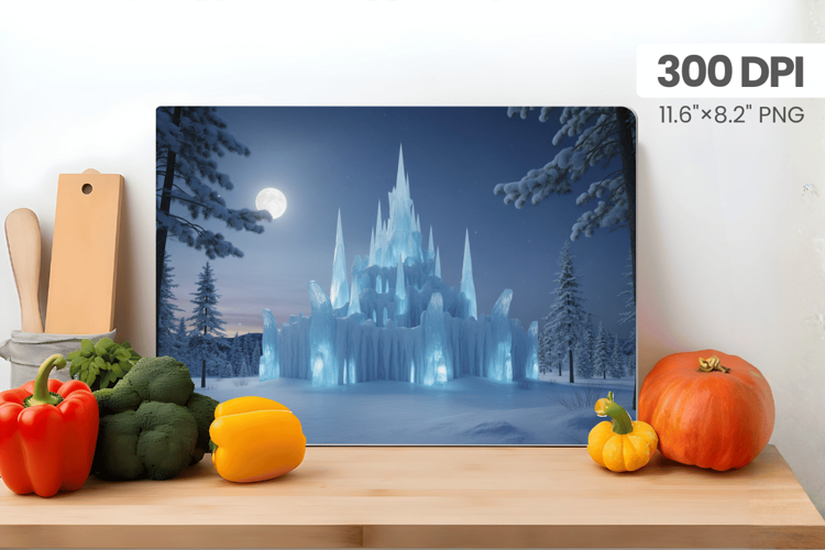 Winter Christmas Wonderland Cutting Board PNG Sublimation