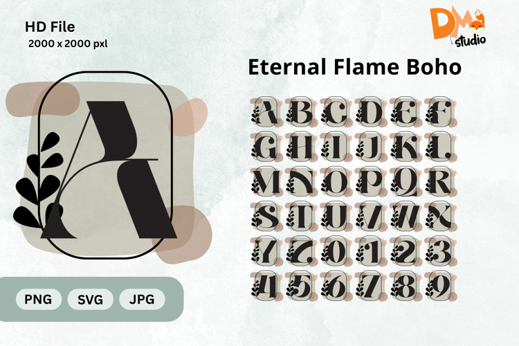 Eternal Flame Boho Monogram