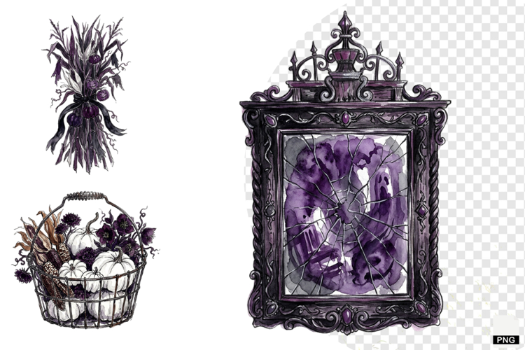 Halloween Haunted Cottage Clipart