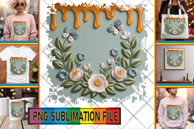 Dazzling TSHIRT Ideas PNG, 3D Flowers