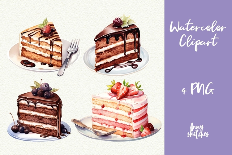 Chocolate Cake Slice PNG Sublimation Baking Clipart