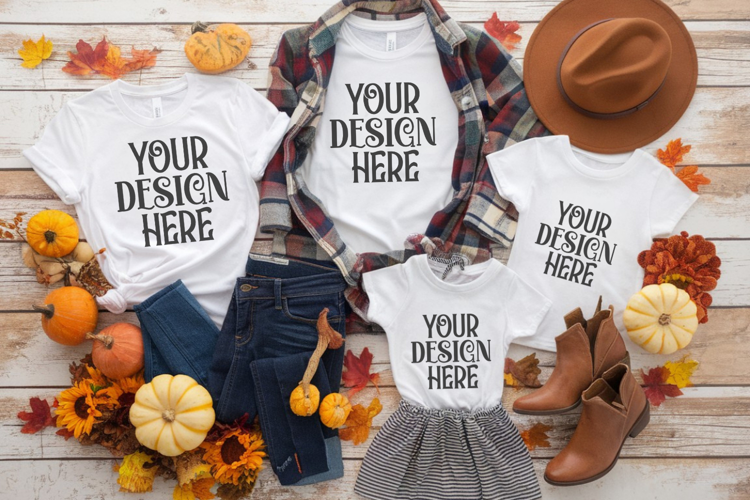 Christmas Family Matching Group T-Shirt Mockup
