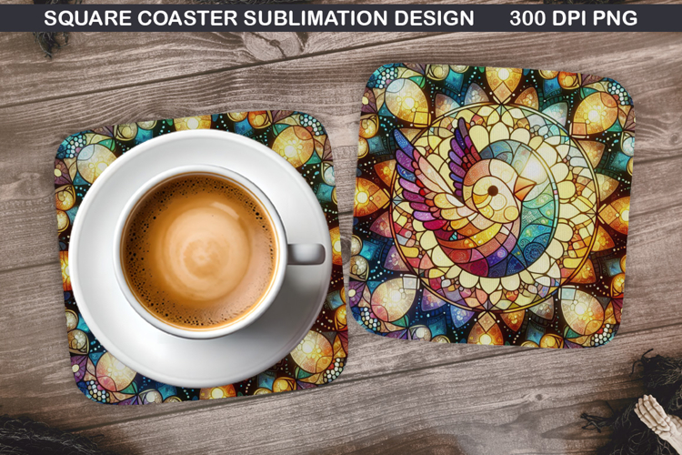 Chicks Coaster Sublimation, Easter Coaster PNG Design
