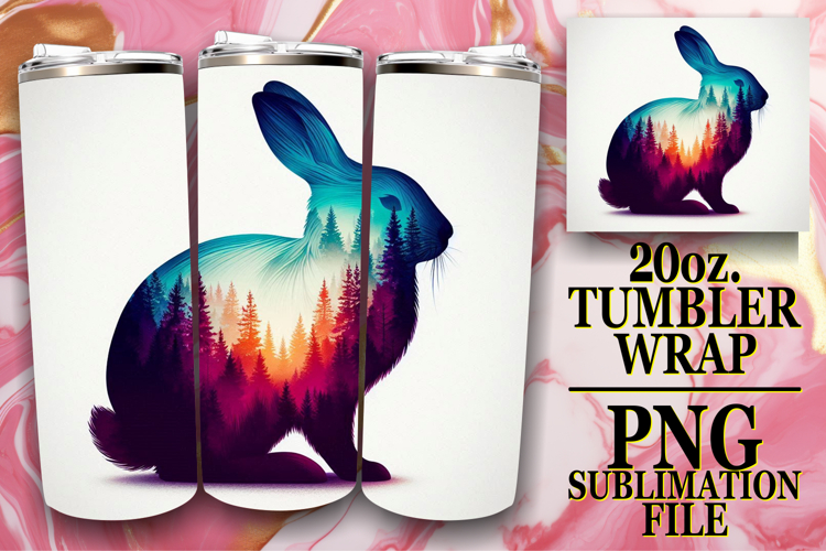 Bright reflections 20oz tumbler wrap, Animals Art