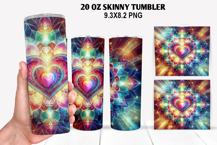 Valentine Skinny Tumbler 20oz Wrap Design, Valentine Tumbler