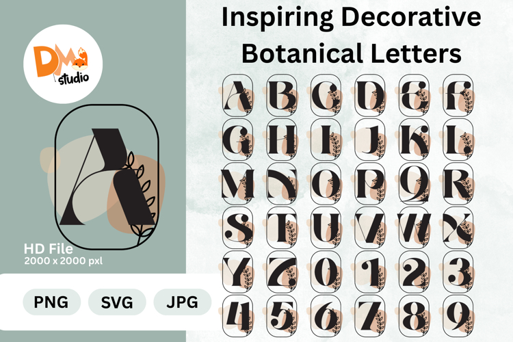 Inspiring Decorative Botanical Letters Monogram