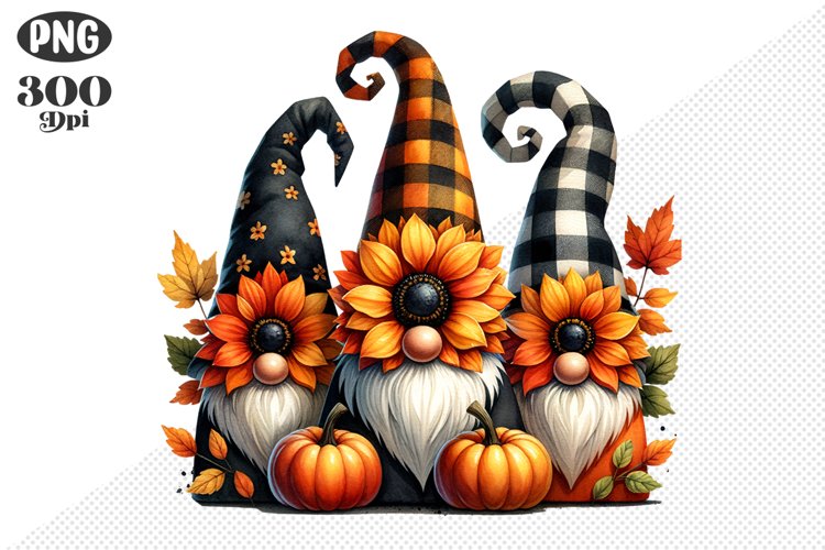 Halloween Gnomes Sublimation - Clipart PNG Design