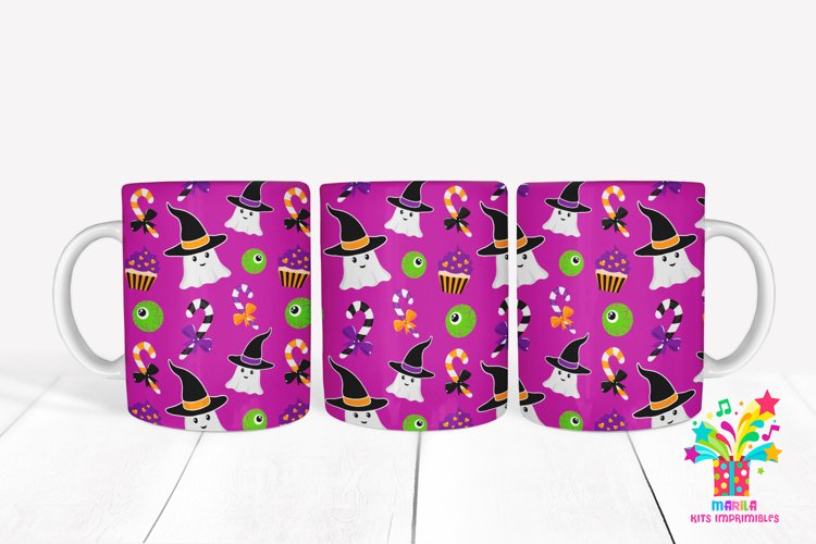 Happy Halloween Mug Sublimation / halloween Mug Wrap #11 example image 1