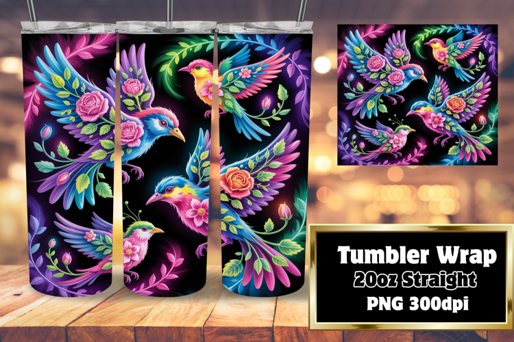 Personalized 20oz Tumbler Gift , Birds