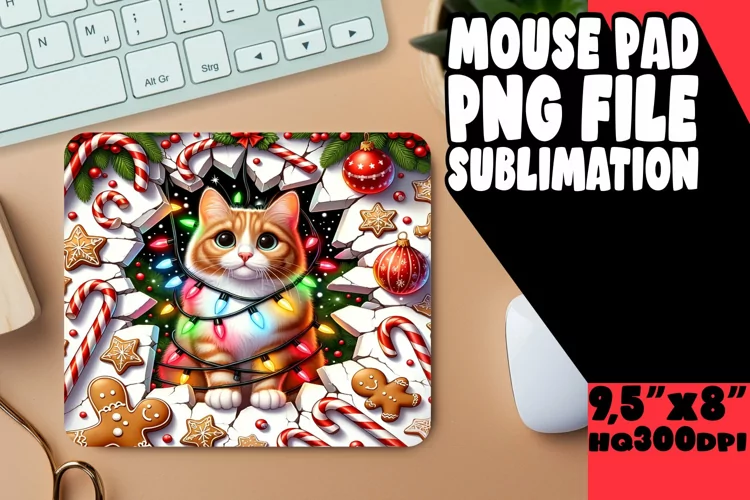 Cheerful 3D Desk Pad for Holidays