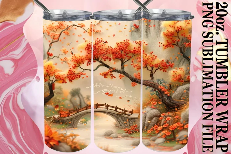 Beauty View in 3D Springtime Tumbler Sleeve - 20oz